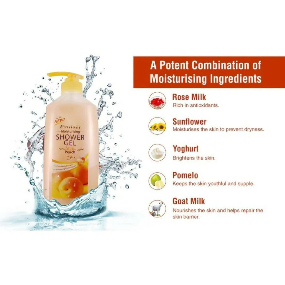 Fruiser Moisturizing Shower Gel (Peach) -800 ml Mytrendzcart