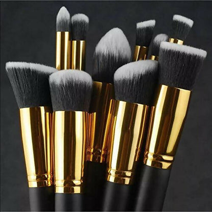 Favon Pack of 10 Professional Makeup Brushes -Combo Mytrendzcart