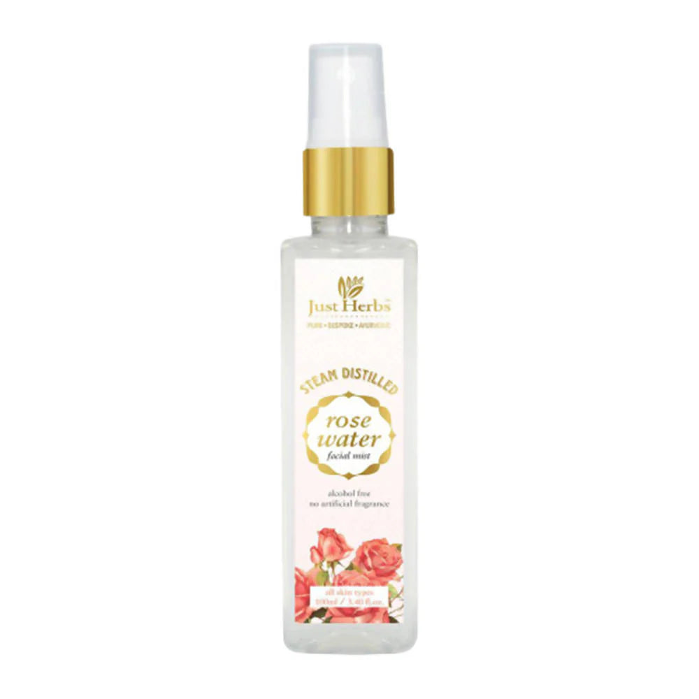 Just Herbs Steam Distilled Rose Water Facial Mist -100 m Mytrendzcart