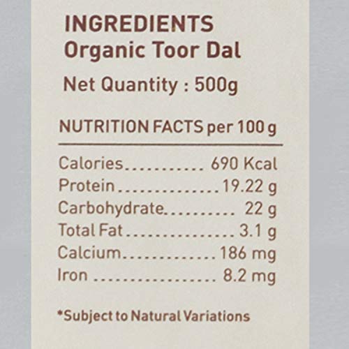 Pure & Sure Organic Toor Dal -500 gm Mytrendzcart