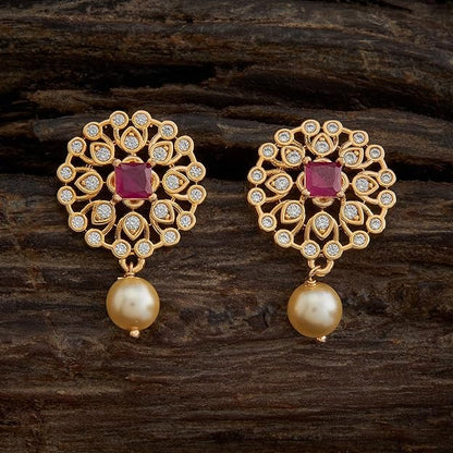 Kushal's Fashion Jewellery Ruby Gold Plated Casual Zircon Earring - 410922 Mytrendzcart