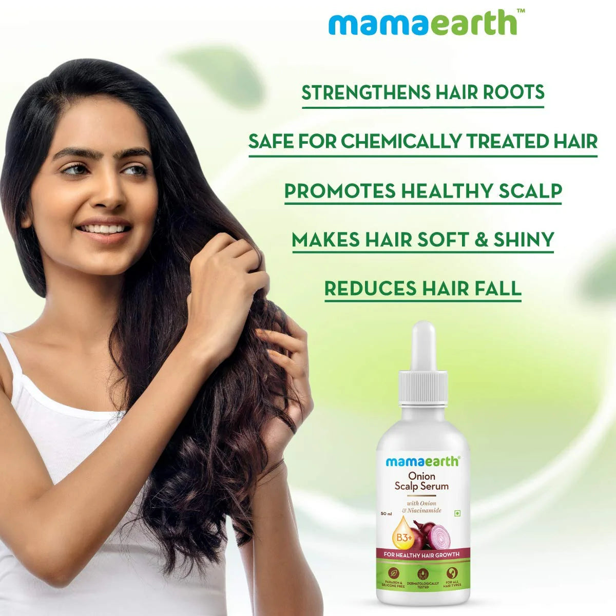 Mamaearth Onion Scalp Serum For Healthy Hair Growth -50 ml - Pack of 1 Mytrendzcart