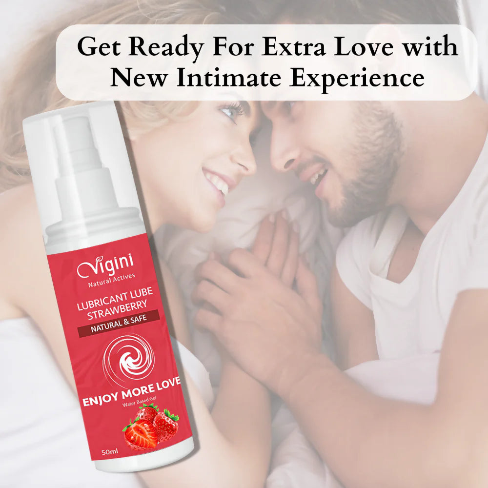 Vigini Intimate Strawberry Lubricant Personal Lube Water Based Gel -50 ml Mytrendzcart