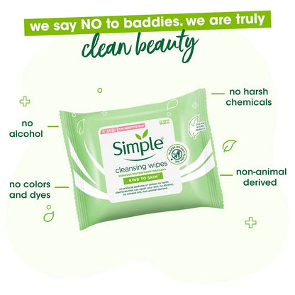 Simple Kind To Skin Cleansing Facial Wipes -25 wipes Mytrendzcart