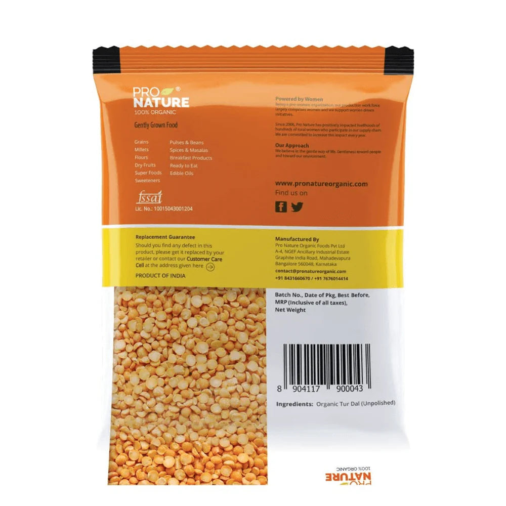 Pro Nature Organic Tur Dal (Unpolished) -500 gm Mytrendzcart