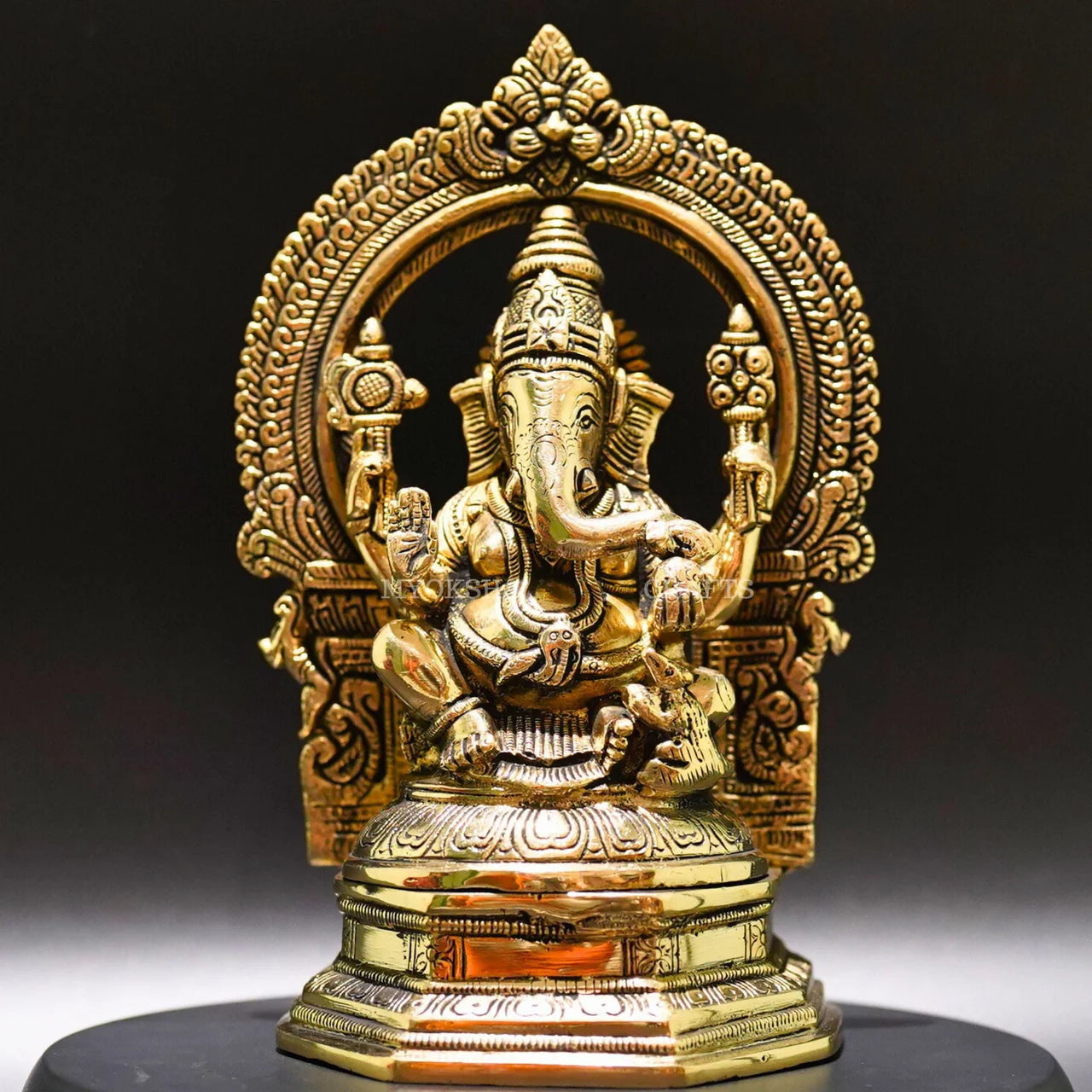 Brass Ganesha Idol - Divine Remover of Obstacles and Bestower of Fortune Mytrendzcart