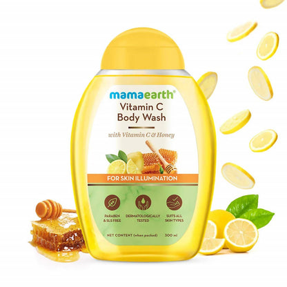 Mamaearth Vitamin C Body Wash with Vitamin C & Honey For Skin Illumination Mytrendzcart