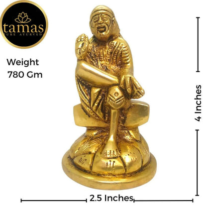 Tamas Brass Handmade Shirdi Sai Baba (Golden) Mytrendzcart