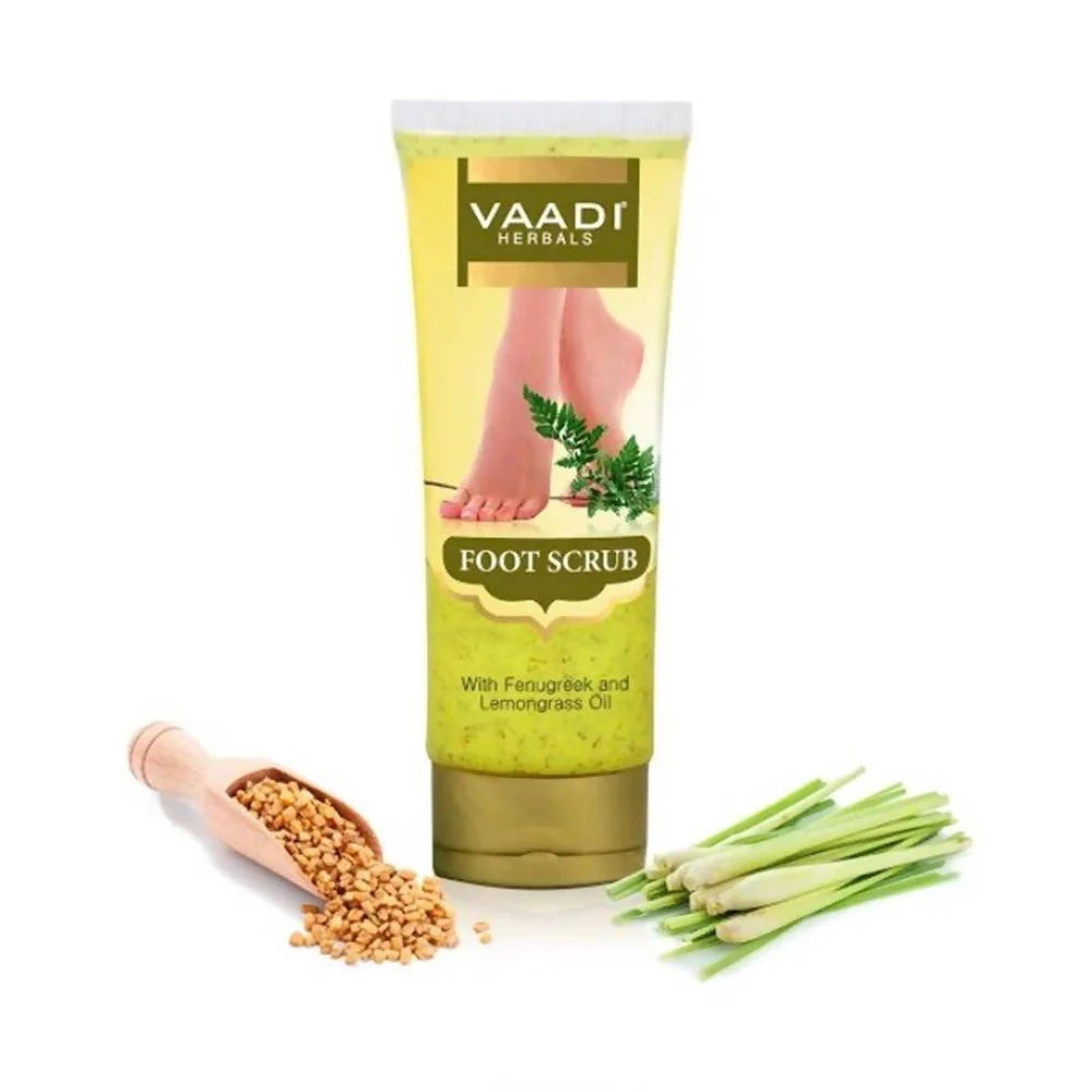 Vaadi Herbals Foot Scrub with Fenugreek and Lemongrass Oil -30 gm Mytrendzcart