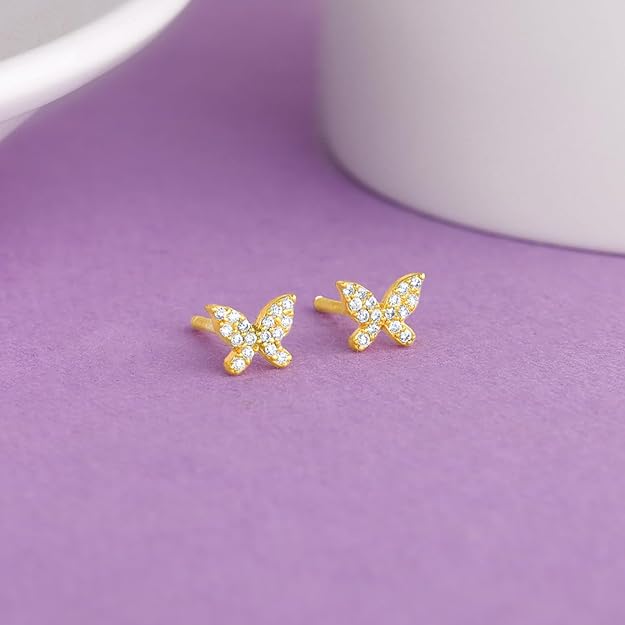 GIVA 925 Silver Beatiful Butterfly Studs Earrings | Gifts for Girlfriend | Gifts for Women & Girls Mytrendzcart