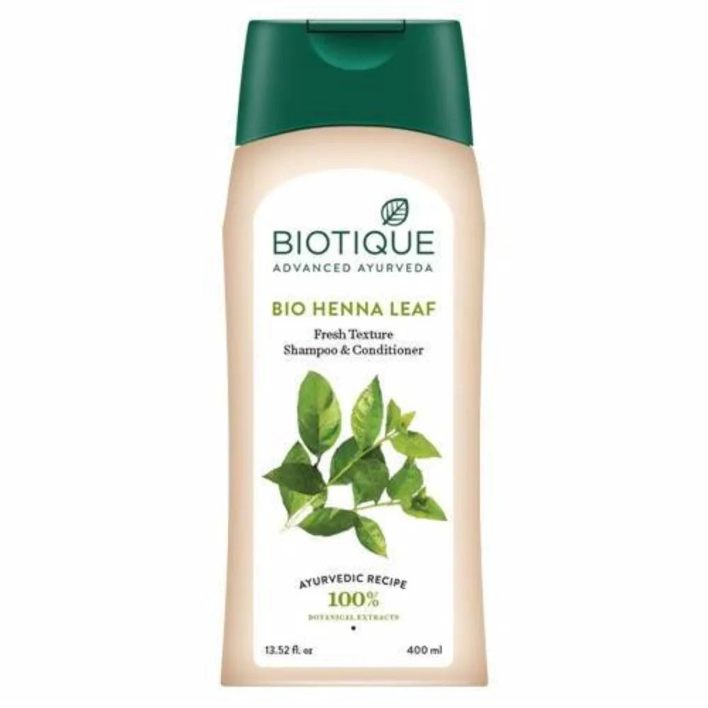 Biotique Bio Henna Leaf Fresh Texture Shampoo and Conditioner -120 ml Mytrendzcart