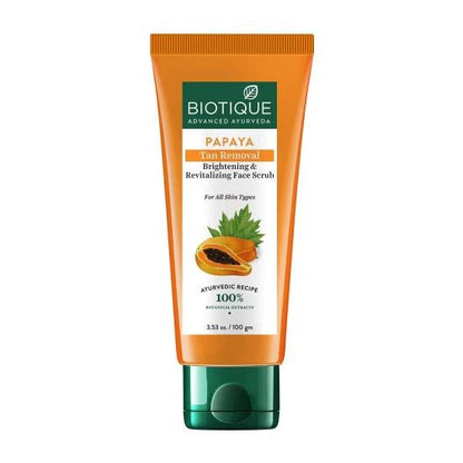 Biotique Bio Papaya Revitalizing Tan-Removal Scrub -50 gm Mytrendzcart