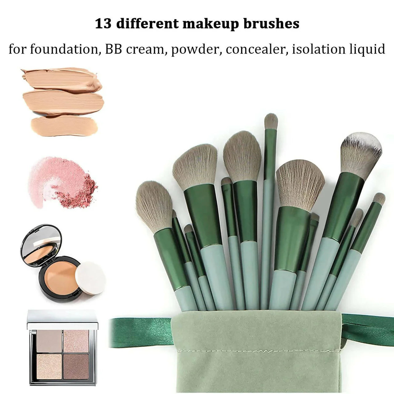 Favon Pack of 13 Professional Makeup Brushes with Free Pouch -Combo Mytrendzcart