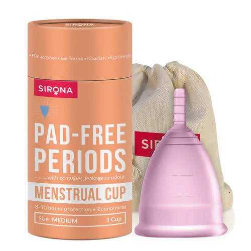 Sirona Reusable Menstrual Cup with Pouch -Small Cup Mytrendzcart