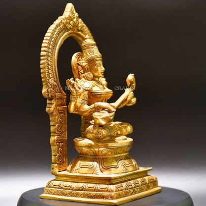 Brass Saraswati Devi Idol - Divine Source of Knowledge and Creativity Mytrendzcart