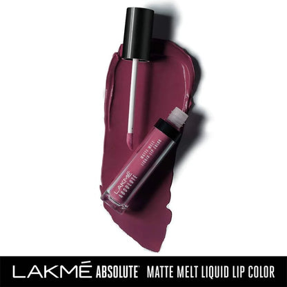 Lakme Absolute Matte Melt Liquid Lip Color - Wine N Dine Mytrendzcart