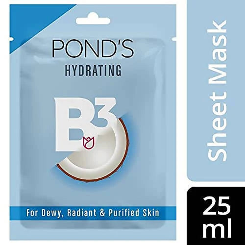 Ponds Hydrating Sheet Mask With Natural Coconut Water And Vitamin B3 -25 ml Mytrendzcart