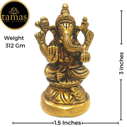 Tamas Brass Handmade Vinayakmoorti Ganesha Statue (Golden) Mytrendzcart