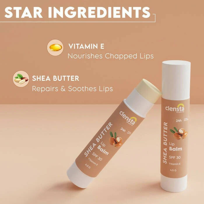 Clensta Shea Butter Lip Balm to Repair & Moisturize Chapped Lips -4.5 gm Mytrendzcart