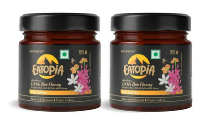 Eatopia Little Bee, Stingless Bees Natural Honey for Kids - Sidr & Sullia Honey -45 gm - Pack of 2 Mytrendzcart