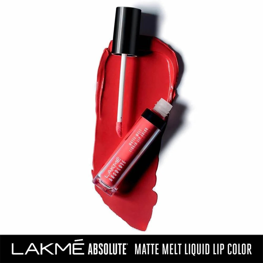 Lakme Absolute Matte Melt Liquid Lip Color - Firestarter Red Mytrendzcart