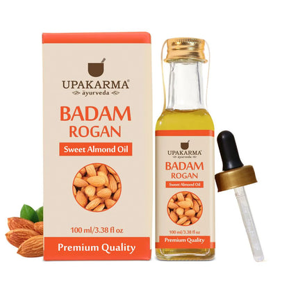 Upakarma Ayurveda Badam Rogan Sweet Almond Oil -100 ml Mytrendzcart