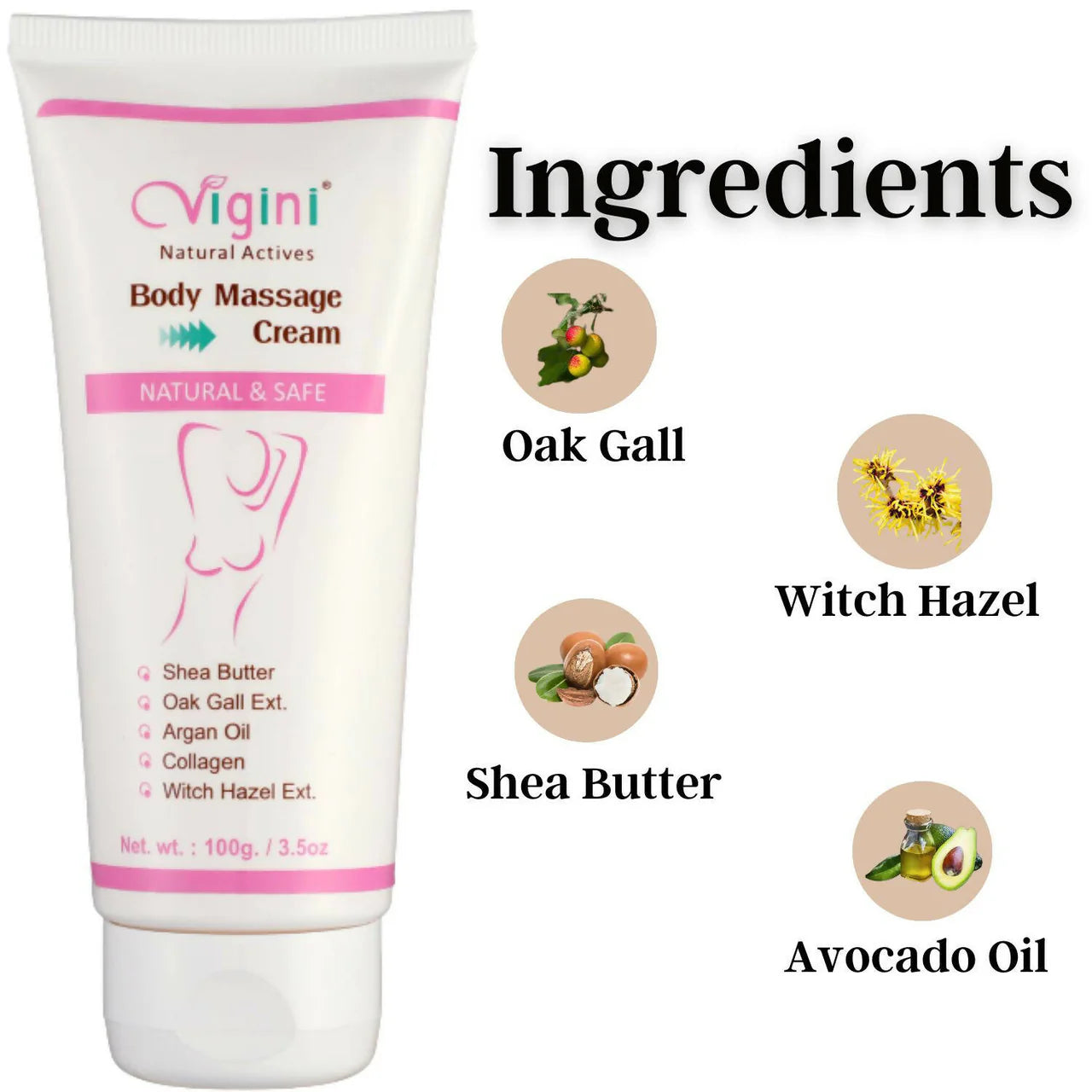 Vigini Natural Actives Bust Breast Body Toner Firming Massage Oil Cream -100 gm Mytrendzcart