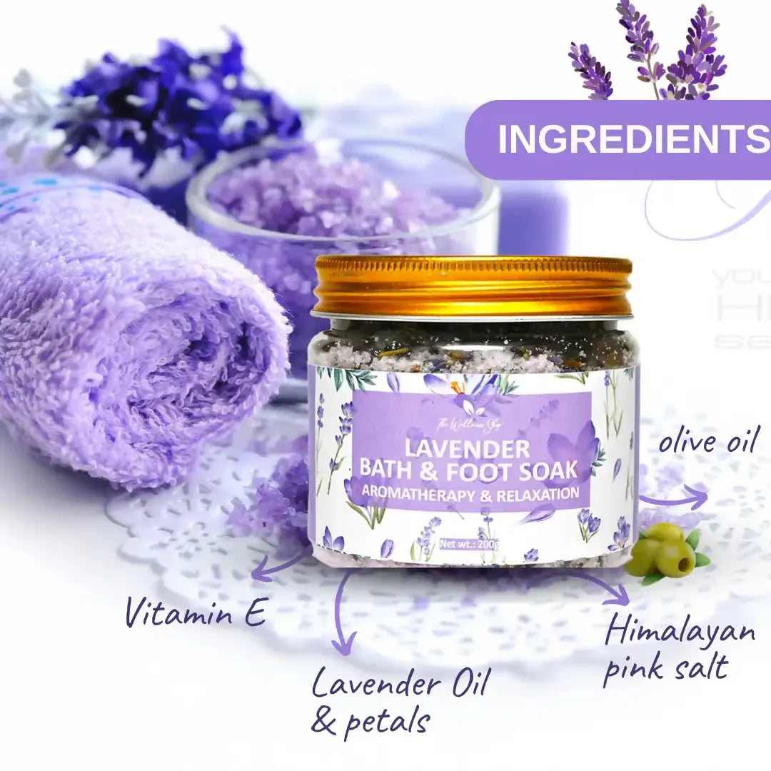 The Wellness Shop Lavender Bath & Foot Soak -200 gm Mytrendzcart