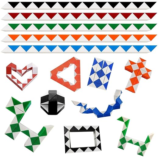 Birthday Popper Twist Snake Puzzle | Set of 20, Size: 5 x 3.5 cm | Magic Speed Cubes for Boys Girls Teens | Goody Bag Fillers | Classroom Prizes | Birthday Return Gift to Kids of All Age Group Mytrendzcart