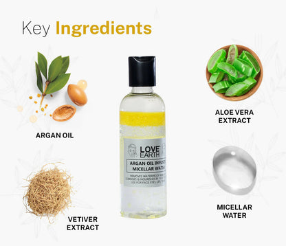 Love Earth Argan Oil Infused Micellar Water -100 ml Mytrendzcart