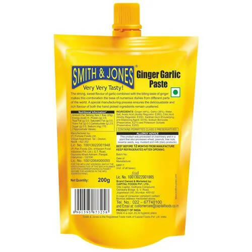 Smith & Jones Ginger Garlic Paste -200 gm Mytrendzcart