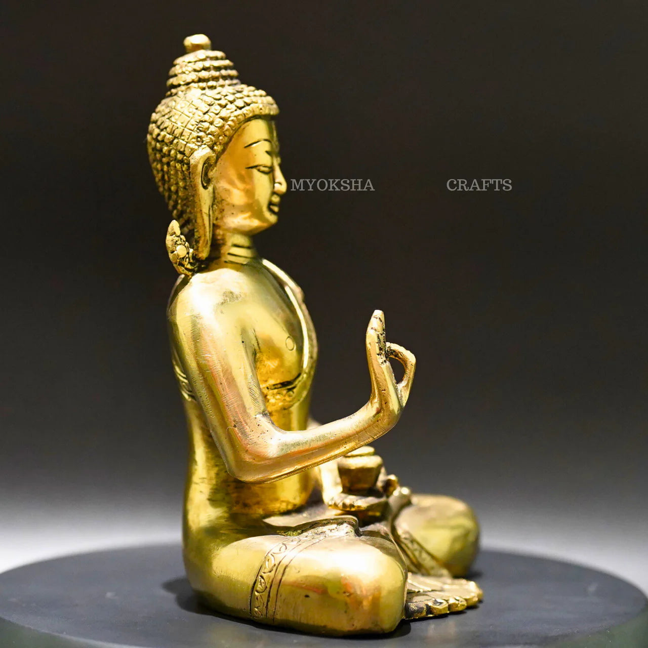 Brass Sitting Buddha Statue - Embrace Inner Peace Mytrendzcart