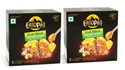 Eatopia Fruit Minis - Jackfruit Almond Protein Mini Bar -100 gm - Pack of 2 Mytrendzcart