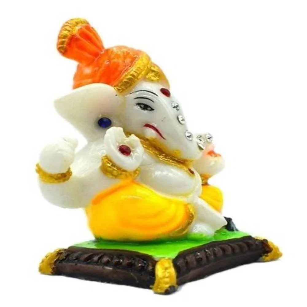 Puja N Pujari Ganesha Golden Color Showpiece Idol For Car Dashboard Mytrendzcart