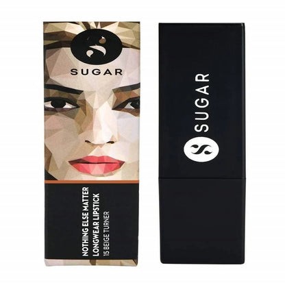 Sugar Nothing Else Matter Longwear Lipstick - Beige Turner (Nude Brown, Peach Brown) -3.2 gm Mytrendzcart