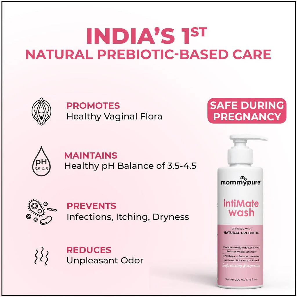 Mommypure Intimate Wash With Natural Prebiotic -200 ml Mytrendzcart