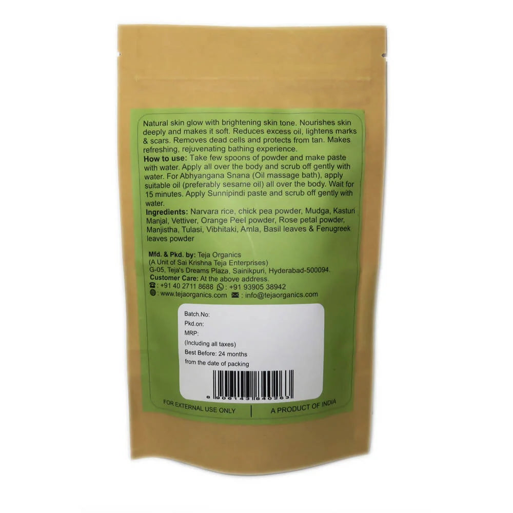 Teja Organics Bath Powder (Sunnipindi) -100 gm Mytrendzcart