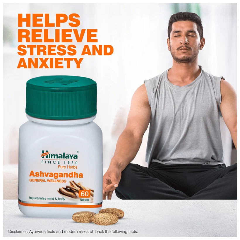 Himalaya Ashvagandha Tablets - General Wellness -60 tabs - Pack of 1 Mytrendzcart