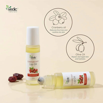 Vedic Naturals Cranberry Lip Oil -10 ml Mytrendzcart