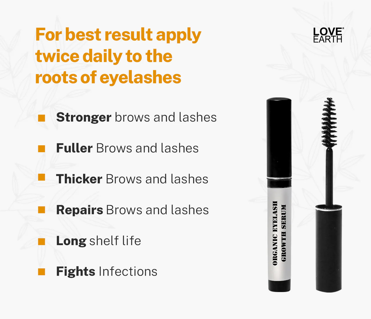 Love Earth Organic Eyelash Growth Serum -5 ml Mytrendzcart