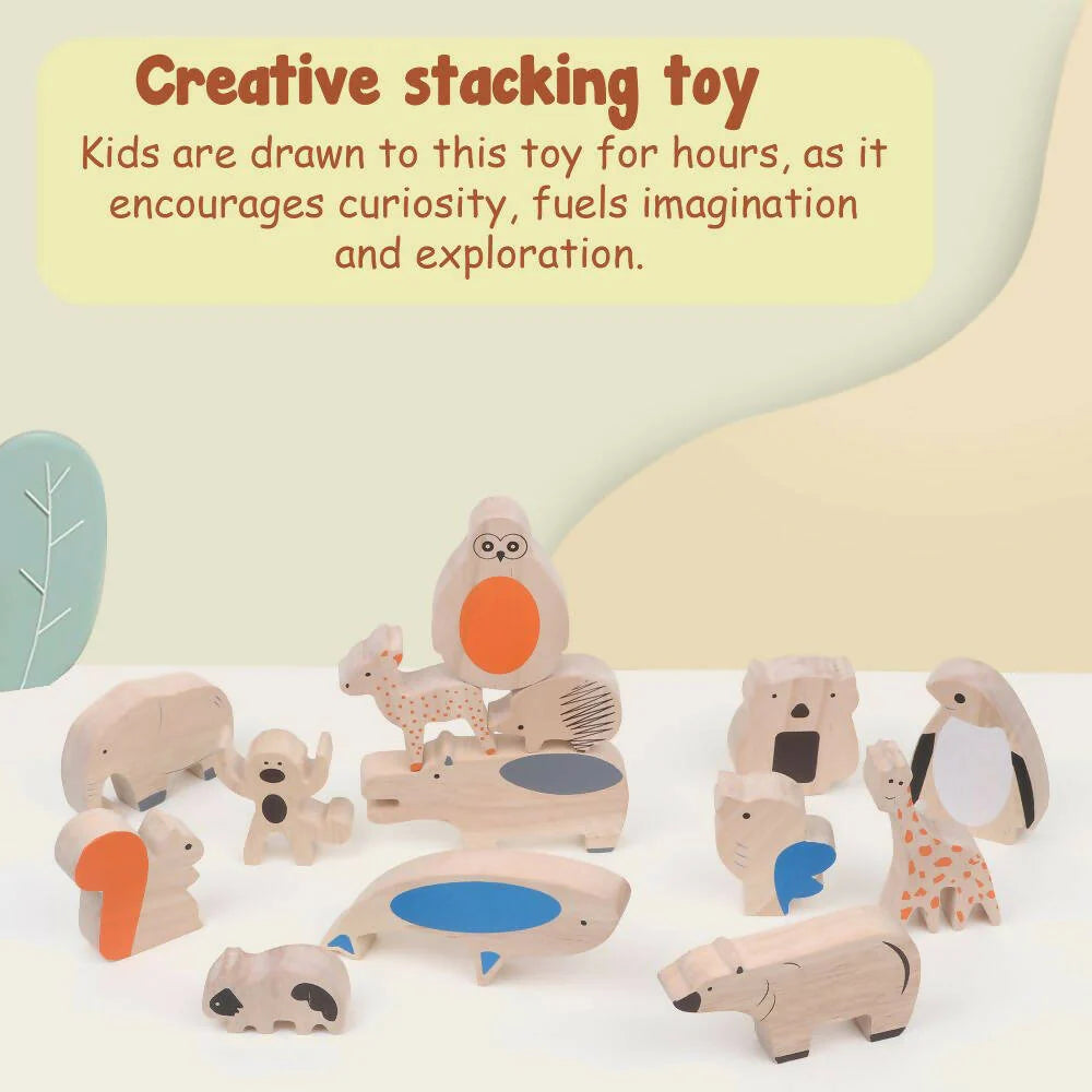 Matoyi Wooden Balancing Animals - 14 Pcs Set Mytrendzcart