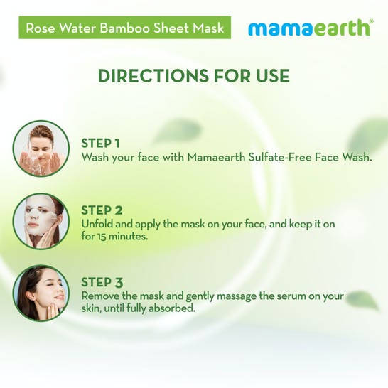 Mamaearth Rose Water Bamboo Sheet Mask with Rose Water & Milk -25 gm Mytrendzcart