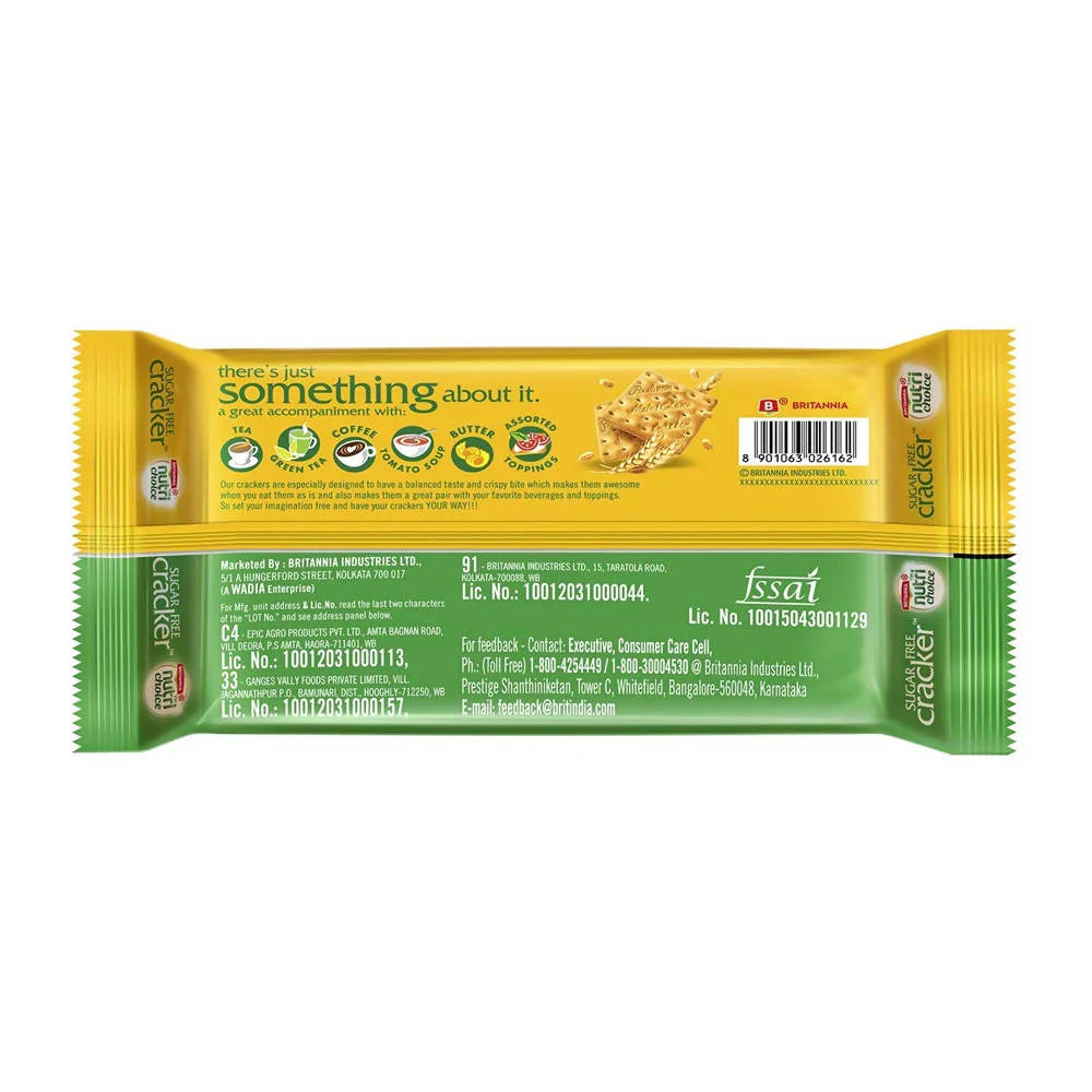 Britannia NutriChoice Sugar Free Cracker Biscuits -300 gm Mytrendzcart