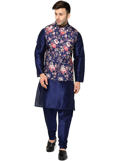 ABH Lifestyle Men's Floral Nehru Jacket -38 Mytrendzcart