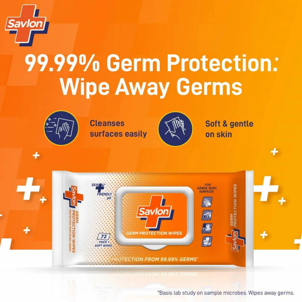 Savlon Germ Protection Wipes -72 Wipes Mytrendzcart