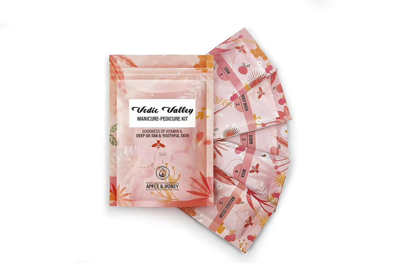 Vedic Valley Manicure and Pedicure Kit - Apple & Honey -kit Mytrendzcart