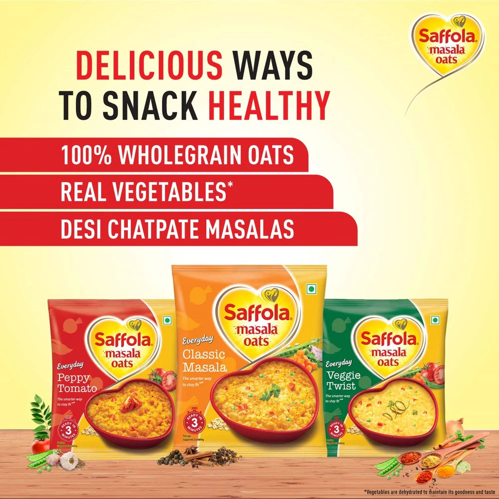 Saffola Masala Oats (Peppy Tomato) -500 gm Mytrendzcart