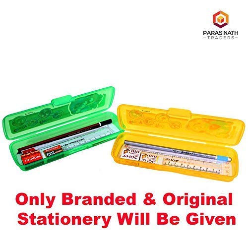 Lucid...We Build Relations Pencil Case Set, Pencil, Erasers, Scale, Sharpener, Box, Best Happy Birthday Return Gift for Boys and Girls with Complementary Gift Wrap - Pack of 12 Mytrendzcart