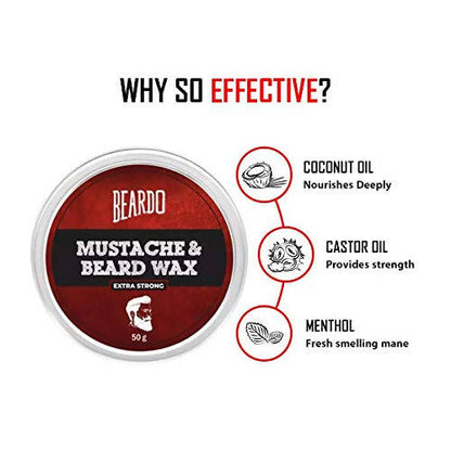 Beardo Beard and Mustache Wax Extra Strong -50 gm Mytrendzcart