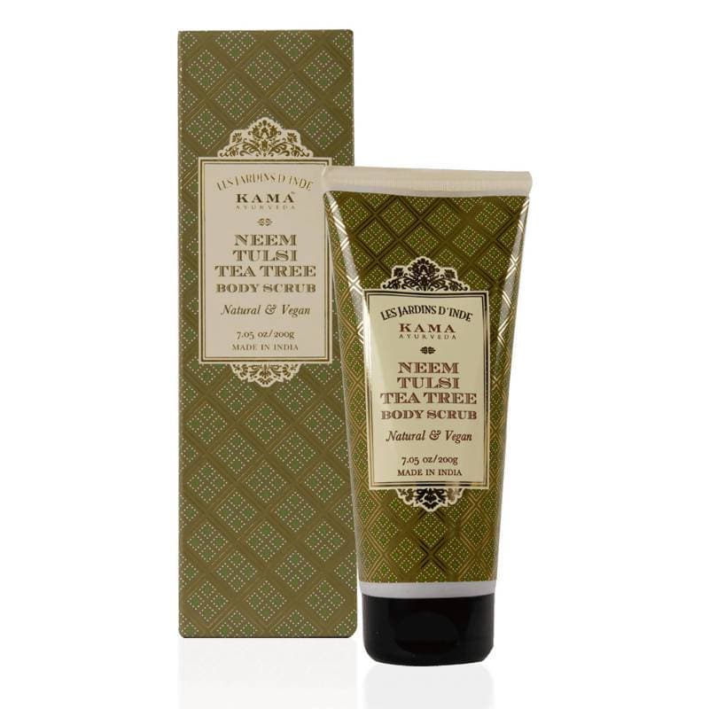 Kama Ayurveda Neem Tulsi Tea Tree Body Scrub 200gm -200 gm Mytrendzcart